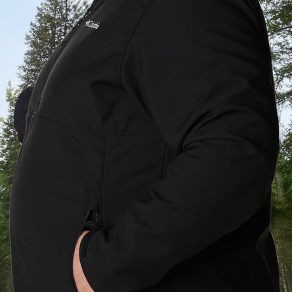 Columbia Ascender Softshell Jacket Black 2 XL Mens Waterproof - Picture 2 of 11